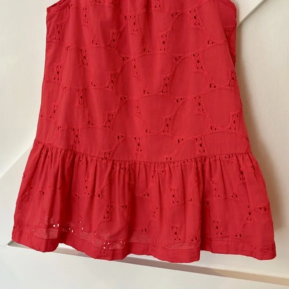 FINAL PRICE! Baby Gap Heart Embroidered Fully Lined Ruffle Dress 100% Cotton - Picture 3 of 5
